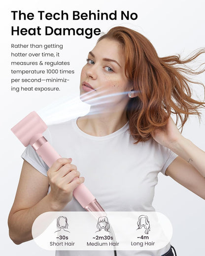 5 in 1 Hot Air Styler Wrap – High-Speed Hair Dryer Brush with Auto Wrap Curlers, Fast Drying & Frizz-Free Styling, No Heat Damage, Volumizing Brush with Travel Bag