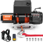 VEVOR 13,500 lb Electric, Truck Winch 12V DC 3/8 in x 80 ft Synthetic Rope Aluminum Fairlead Wireless & Wired Remote Control, 13500 lbs, IP55 Waterproof Towing for Off Road Jeep SUV Boat