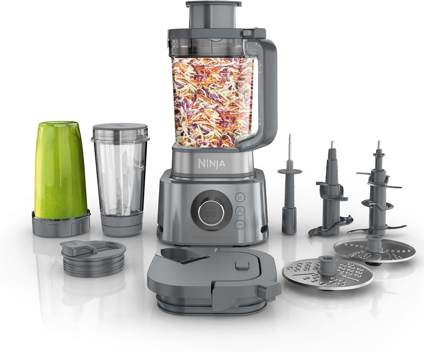 Ninja SS151 TWISTi Blender DUO, High-Speed 1600 WP Smoothie Maker & Nutrient Extractor* 5 Functions Smoothie, Spreads & More, smartTORQUE, 34-oz. Pitcher & (2) To-Go Cups, Gray