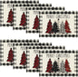 Artoid Mode Waterclor Buffalo Plaid Christmas Trees Placemats Set of 4, 12x18 Inch Winter Table Mats for Outdoor Home Party Kitchen Dining Decor
