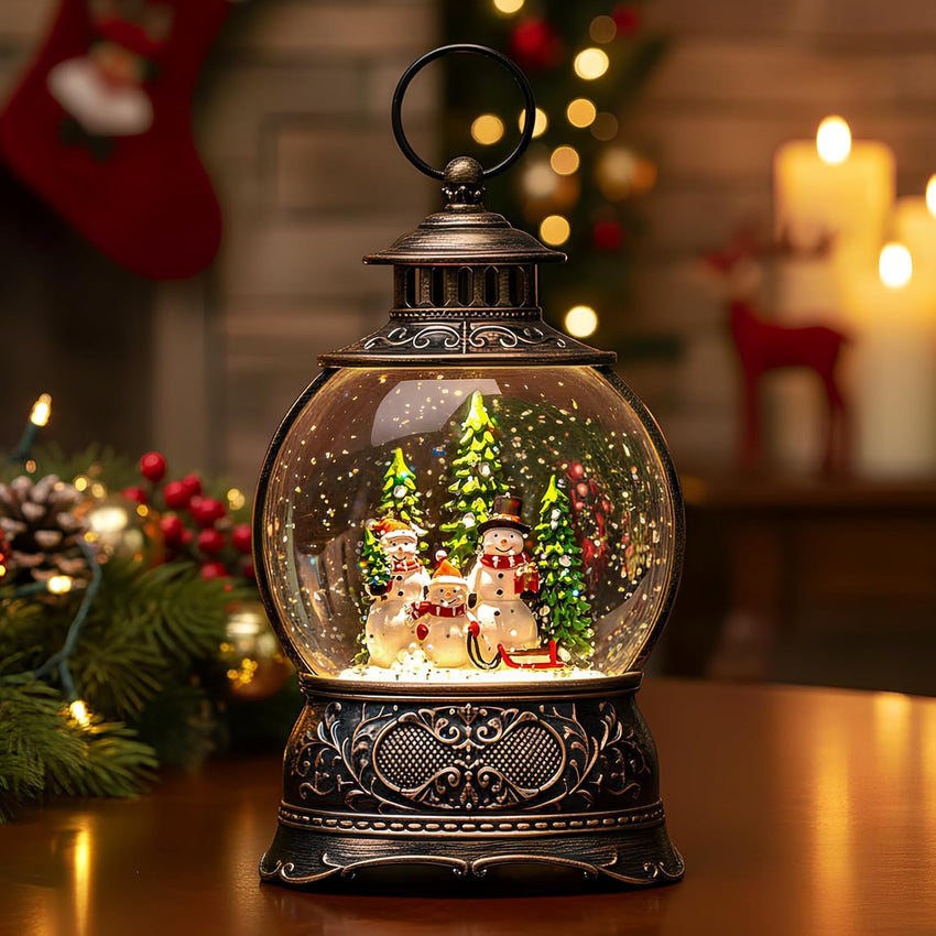 Christmas Snow Globes, Adoration of The Magi Nativity Manger Scene, Silent Night Music Water Lantern, Holiday Decorations Gifts for Family, Children or Friends