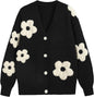 CIDER Womens Cardigan V Neck Floral Cardigan for Women Knit Button Down 2024 Fall