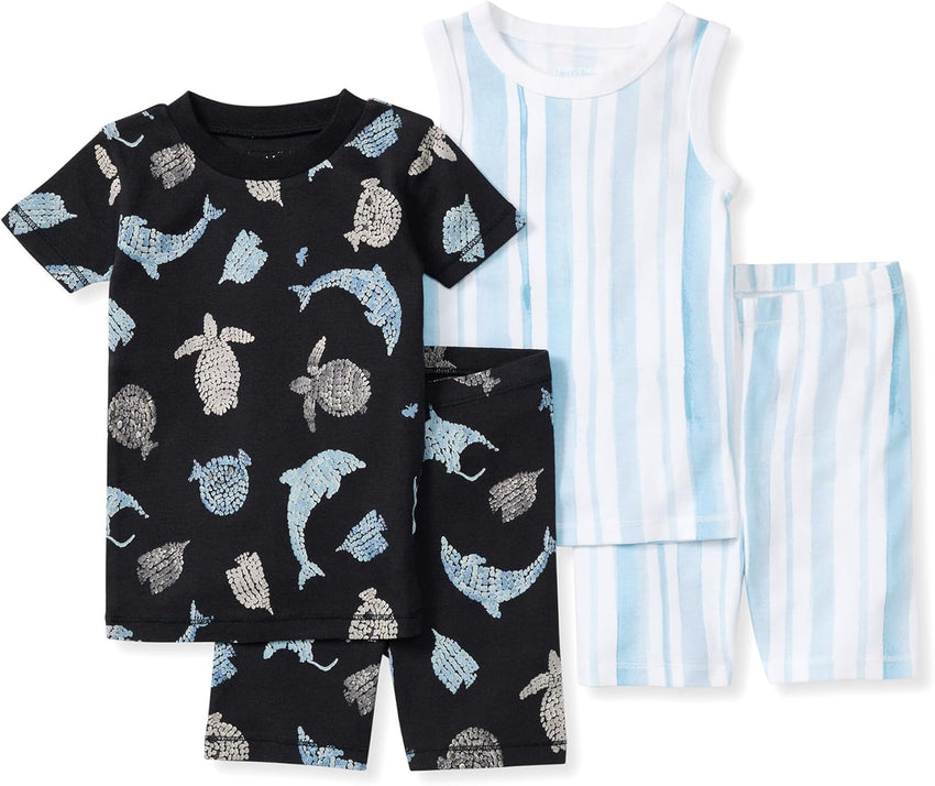 Burt's Bees Baby Girls' Pajamas, 2-Piece Long Sleeve Tee and Pants Organic Cotton PJ Set