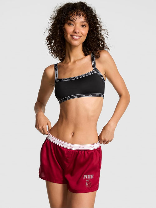 Victoria's Secret Women's Sleep Boxer Short, Red Lacquer, XL