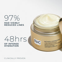 RoC Retinol Correxion Max Daily Hydration Anti-Aging Face Moisturizer with Hyaluronic Acid, Oil Free Skin Care Cream for Fine Lines, Dark Spots, Post-Acne Scars, Retinol Moisturizer, 1.7 Ounces