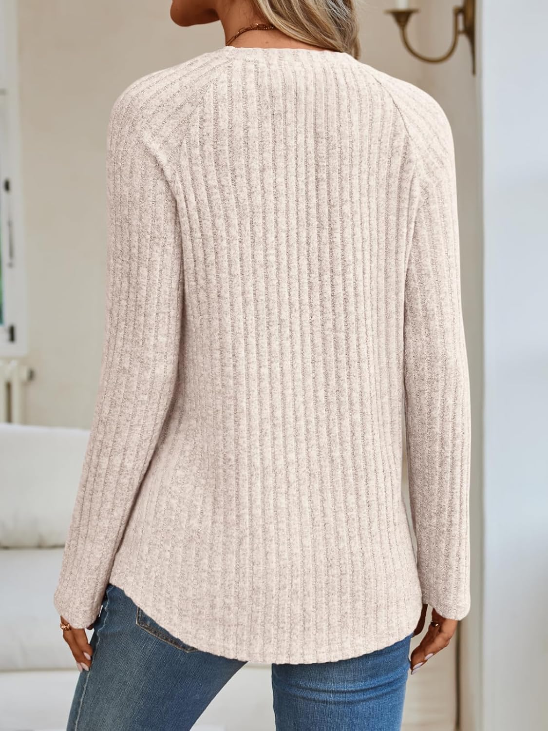 7DAY'S Womens Long Sleeve Shirts Fall Fashion Tops 2025 Crewneck Dressy Sweaters Tunic Winter Clothes Casual Outfits