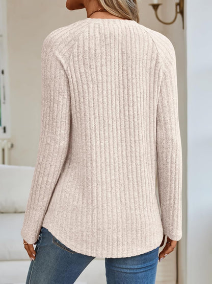 7DAY'S Womens Long Sleeve Shirts Fall Fashion Tops 2025 Crewneck Dressy Sweaters Tunic Winter Clothes Casual Outfits