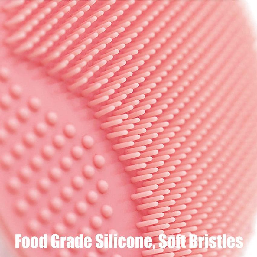 Silicone Facial Cleansing Brush - 4 Pack Face Scrubber & Exfoliator for Deep Cleaning, Soft Brush, Blackhead & Acne Pore Care