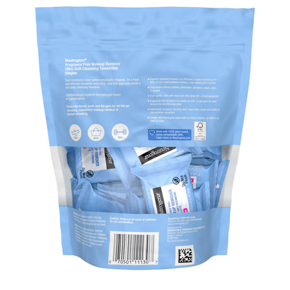 Neutrogena Makeup Remover Wipes Singles, Individually Wrapped, Daily Facial Cleanser Towelettes, Gently Removes Oil & Makeup, Alcohol-Free, 20 ct