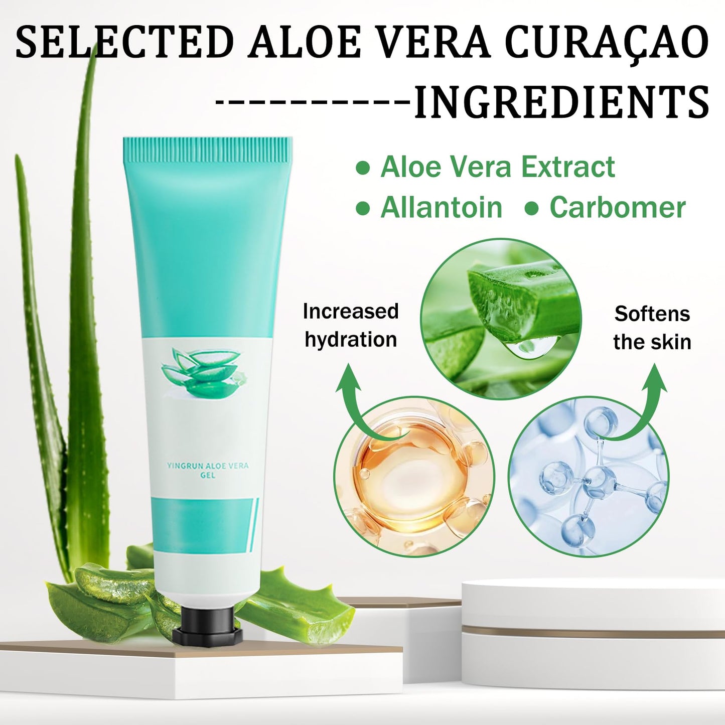 LZYLLS Aloe Vera Gel for Face and Body,Hydrating Organic Aloe Vera Gel,Cooling Body Cream for After Sun Skincare,Non-Sticky Face Moisturizer, 9.15 Fl Oz