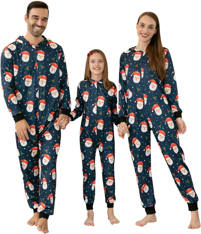 Adisputent Christmas Pajamas for Family Matching Cute Long Sleeve Couples Soft Sleepwear One Piece Funny Christmas Pjs Sets