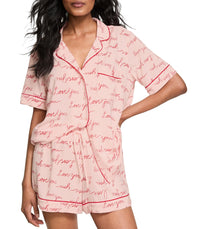 Victoria's Secret Modal Pajama Set, Short Sleeve Button Down Shirt and Shorts, Sleepwear for Women (XS-XXL)