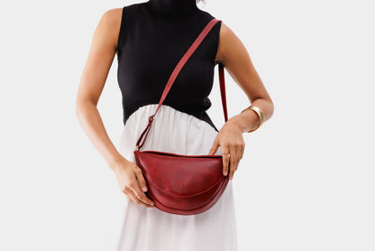 Portland Leather Goods Koala Sling Bag – Leather Sling with Adjustable Strap – Handmade from the Finest Full-Grain Hides