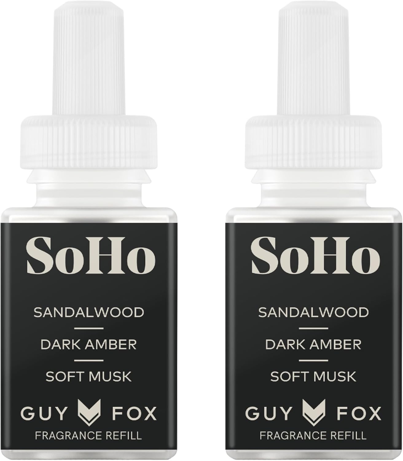 Pura & Guy Fox Home Scent Refill - Smart Air Diffuser - Up to 120-Hours of Luxury Fragrance per Refill - Home Essential - Clean & Safe Diffuser Fragrance - 2 Pack, SoHo
