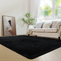 duduta Navy Blue Fluffy Plush Runner Rugs 2x6 ft Tie Dye Rectangle Shag Rug for Bedroom Dorm Living Room Kids Room, Machine Washable Anti-Slip