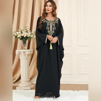 Embroidered Abaya Kaftans for Women Modern Elegant Dubai Moroccan Dubai Kaftan Dresses Abaya for Women Muslim Dress