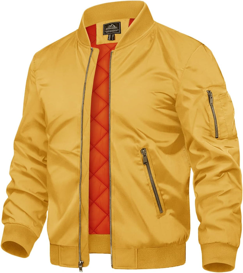 7DAY'S Men's Jackets-Bomber Jacket Fall Winter Warm Windbreaker Full Zip Casual Padded Coats