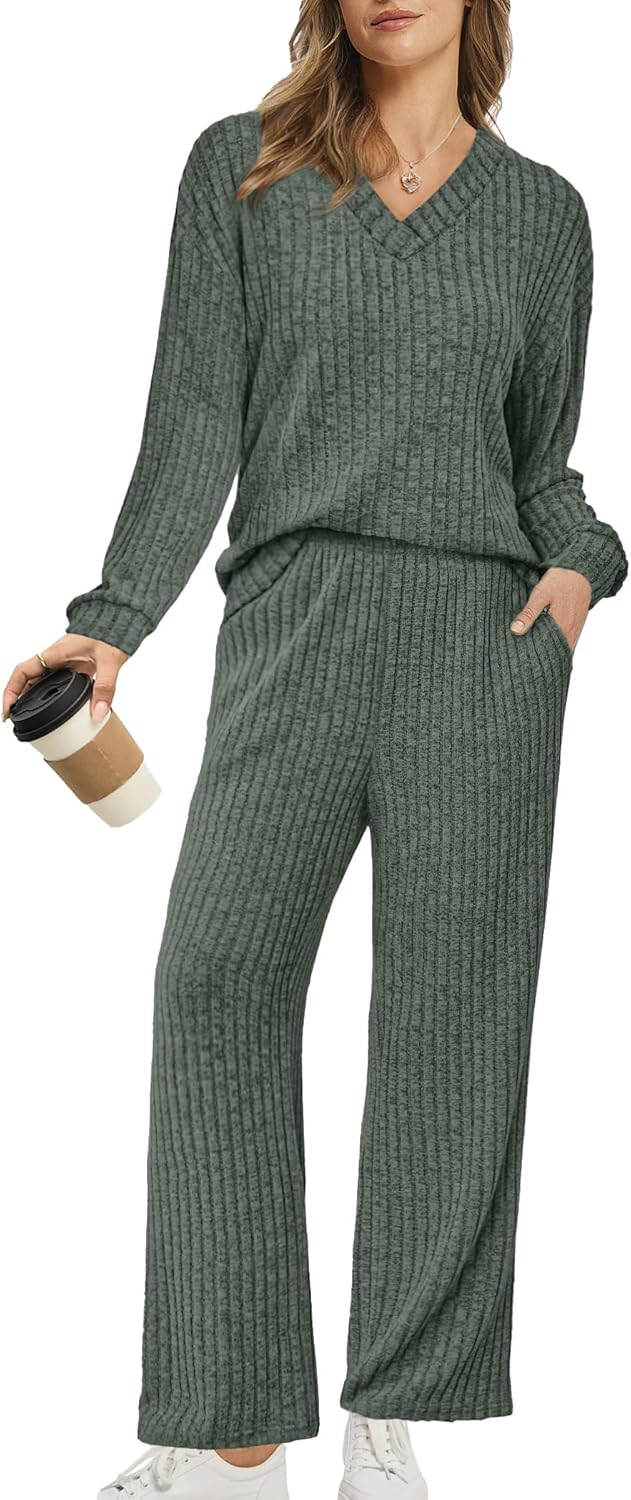 RUMIA Fall Outfits for Women 2025 Vacation Matching Sweater Lounge Sets (S-2XL)