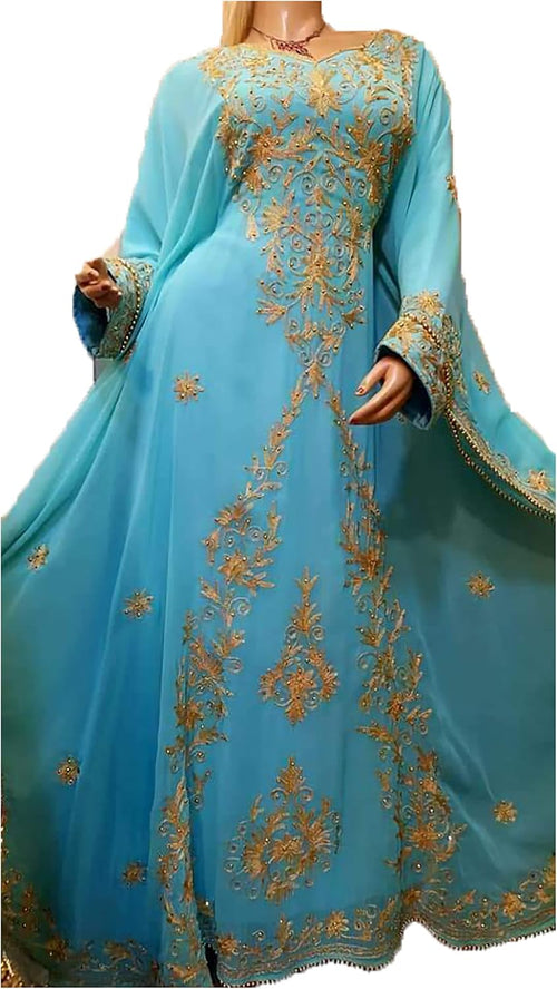 Kaftans for Women New Moroccan Dubai Kaftans Farasha Abaya Dress Very Fancy Long Gown Caftan