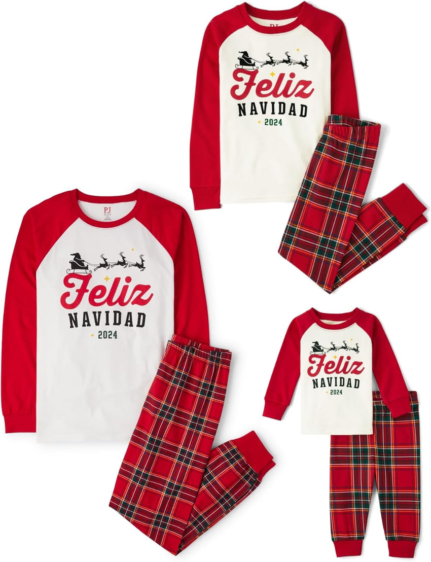 The Children's Place Family Matching, Christmas and Holiday Pajama Sets, Cotton