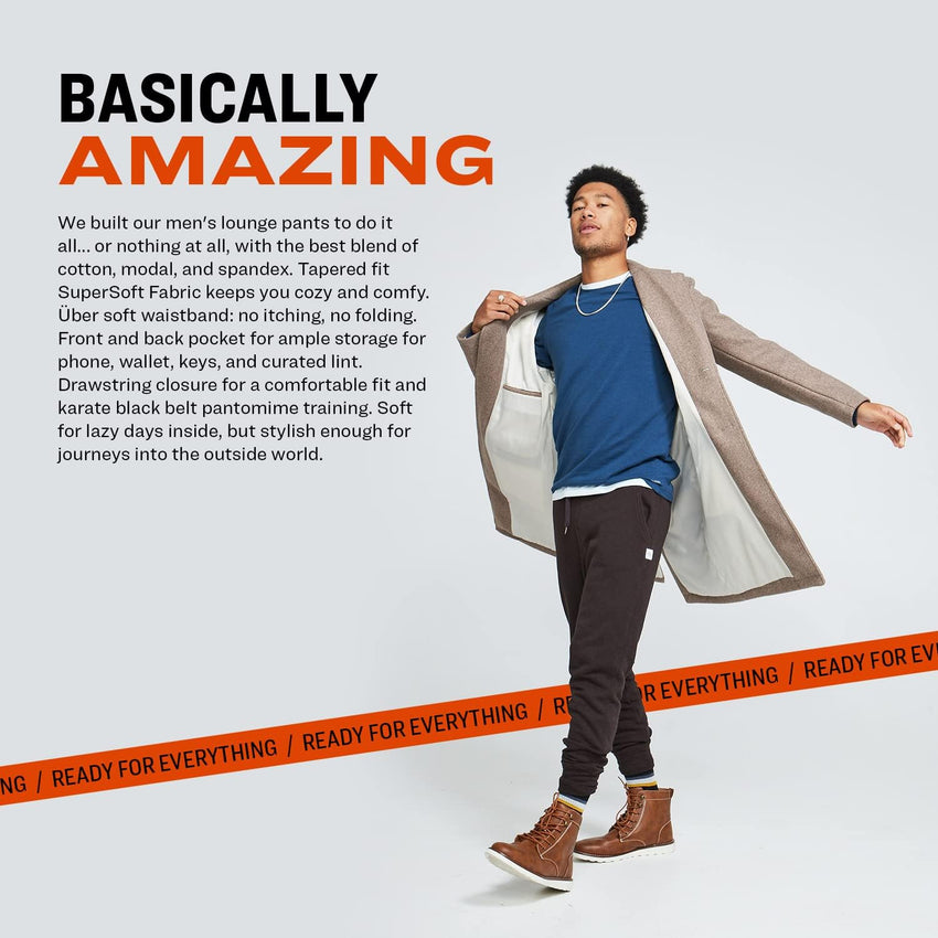 Pair of Thieves Men's Off Duty Tapered Super Soft Lounge Pants - Cotton Blend Joggers