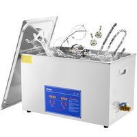 VEVOR Commercial Ultrasonic Cleaner 6L Professional Ultrasonic Cleaner 40kHz with Digital Timer&Heater 110V Excellent Cleaning Machine for Watch Instruments Industrial Parts Excellent Cleaner Solution