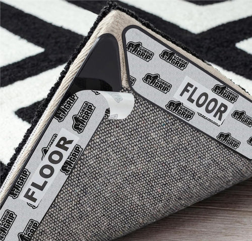 GORILLA GRIP Rug Gripper Pads Keep Area Rugs Corners from Curling, No Damage Reusable Double-Sided Stickers, Holds Down Carpet in Place on Hardwood Floors, Grips Tile Floor, Holiday Home Decor 8 Pcs