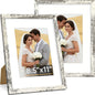 Vittanly 8x10 Picture Frame Set of 2, Solid Wood Frame for Wall or Tabletop, Display Photo 5x7 with Mat or 8x10 without Mat, Natural