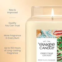 Yankee Candle Christmas Cookie Scented Candle, 22oz Large Jar with up to 150 Hour Burn Time, Giftable, Holidays