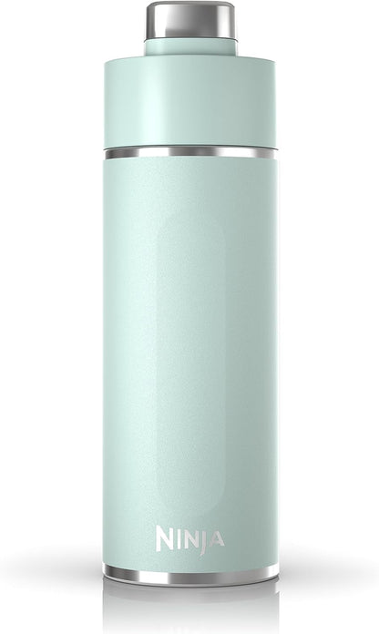 Ninja Thirsti 18oz Travel Water Bottle, For Carbonated Sparkling Drinks, Colder and Fizzier Longer, Leak Proof, 24 Hrs Cold, Dishwasher Safe, Stainless Steel Insulated Tumbler, Cloud White, DW1801WH