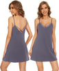 WiWi Cotton Lingerie for Women Sexy Full Slip Nightgown Lace Babydoll Chemise Mini Sleeveless Camisole Dress S-XXL