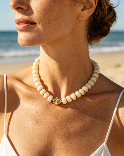Chunky Beaded Statement Necklace for Women Trendy Colorful Boho Resin Bead Choker Necklaces Summer Handmade Jewelry Gifts Accessories