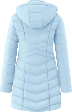 wantdo Women's Puffer Jacket Warm Padded Winter Coat Long Quilted Jacket (Available in Plus Size)
