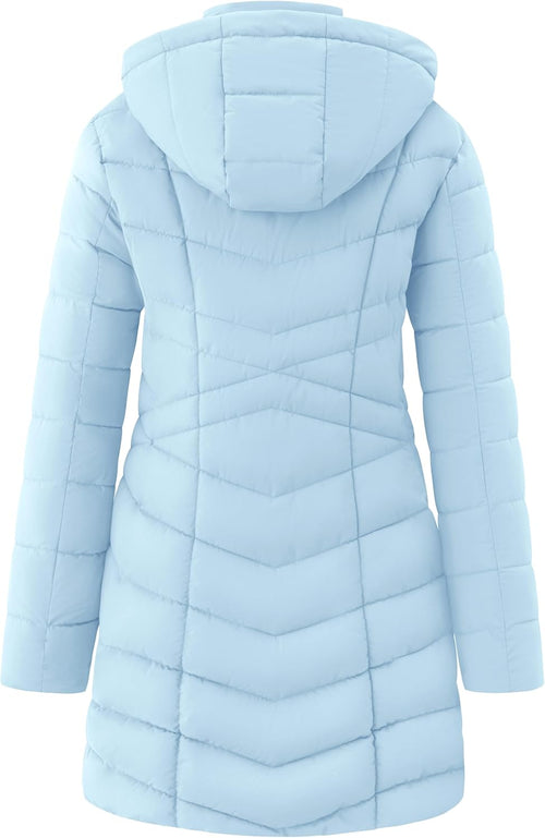 wantdo Women's Puffer Jacket Warm Padded Winter Coat Long Quilted Jacket (Available in Plus Size)