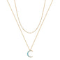 MEVECCO Layered Heart Necklace Pendant Handmade 18k Gold Plated Dainty Gold Choker Arrow Bar Layering Long Necklace for Women