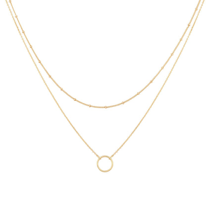 MEVECCO Layered Heart Necklace Pendant Handmade 18k Gold Plated Dainty Gold Choker Arrow Bar Layering Long Necklace for Women
