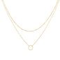 MEVECCO Layered Heart Necklace Pendant Handmade 18k Gold Plated Dainty Gold Choker Arrow Bar Layering Long Necklace for Women