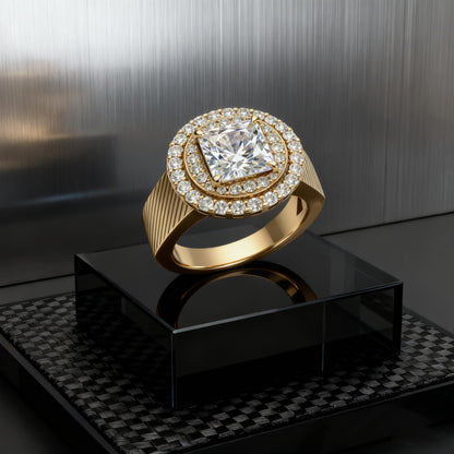 Personalized Princess Cut Moissanite Engagement Ring for Women – 10K/14K/18K Gold Custom Promise, Wedding & Anniversary Ring with Luxury Gift Box