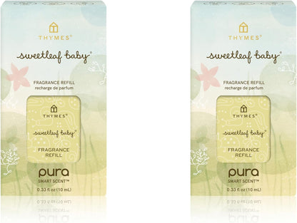 Thymes Pura Refills – 2 Pack of Oil Diffuser Scents – Long-Lasting Pura Diffuser Refills – Premium Home Fragrance – Notes of Pressed Apple, Clove & Cardamom (Simmered Cider, Pack of 2)