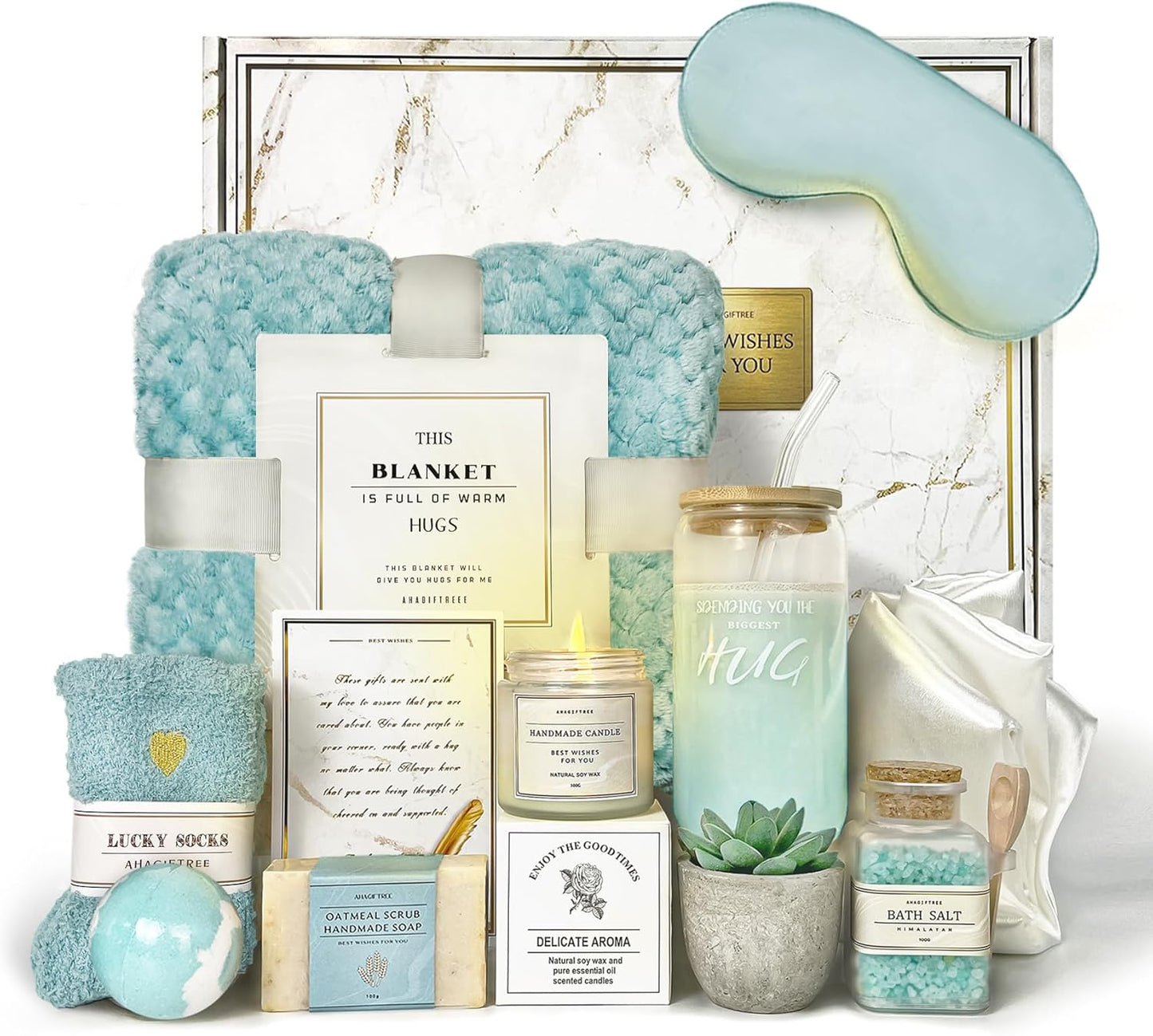 Care Package for Women,12PC Get Well Gifts for Women After Surgery,Birthday,Get Well Soon,Grief,Sympathy Gifts,Condolences (white)