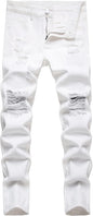 FREDD MARSHALL Boy's Skinny Fit Ripped Destroyed Distressed Fashion Kids Denim Jeans Pants