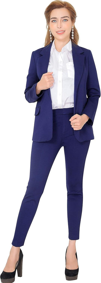 Marycrafts Women’s Two Piece Suits – Business Blazer Pant Suit Set, Professional Work Outfit for Office
