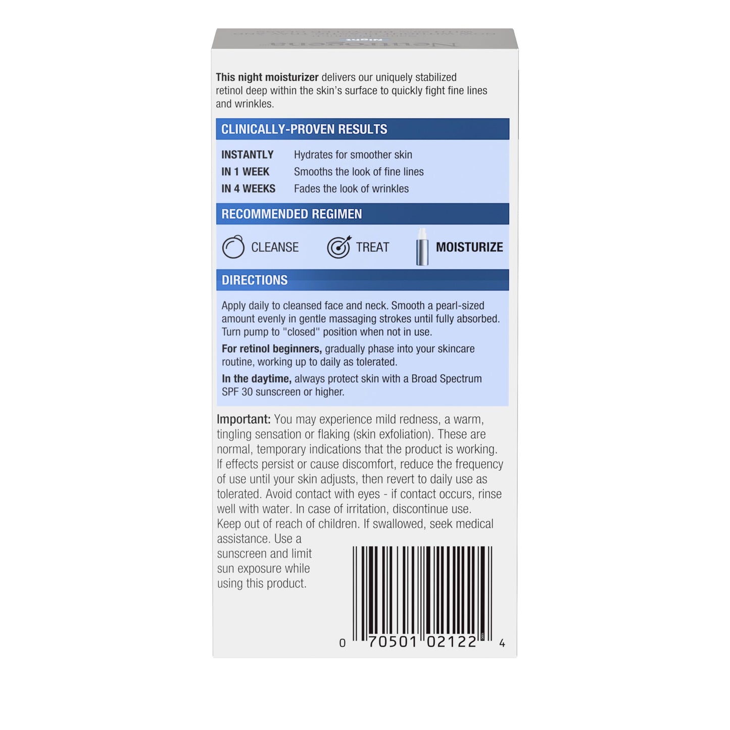 Neutrogena Rapid Wrinkle Repair Retinol Night Face Moisturizer, Daily Anti-Aging Face Cream with Retinol & Hyaluronic Acid to Fight Fine Lines & Wrinkles, 1 fl. oz