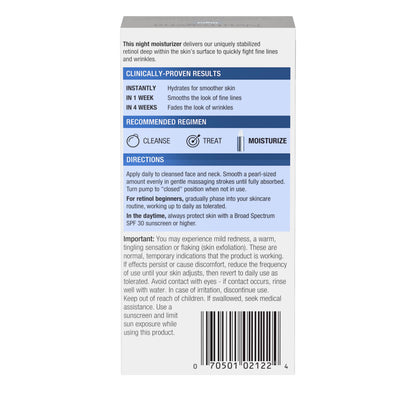 Neutrogena Rapid Wrinkle Repair Retinol Night Face Moisturizer, Daily Anti-Aging Face Cream with Retinol & Hyaluronic Acid to Fight Fine Lines & Wrinkles, 1 fl. oz