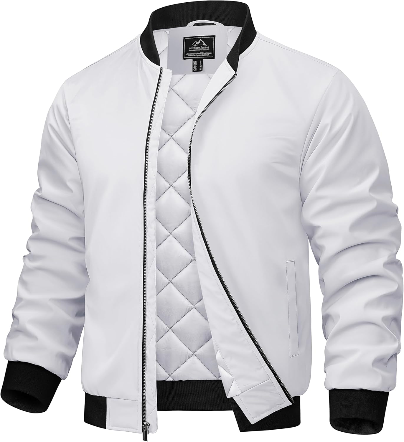 7DAY'S Mens Bomber Jackets Casual Fall Winter Warm Windbreaker Full Zip Windproof Outwear Color-Blocking Coats