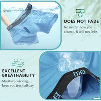 Mens Underwear Breathable Boxer Briefs 7 Pack Bamboo Rayon Boxers for Men Soft Stretchy Men's Underwear with Fly