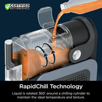 Ninja FS301 Professional Maker with RapidChill Technology, 88 oz Drink & Slushie Machine, 5 Preset Programs, Frozen Margaritas, Frappés, and More, Premium Accents, Black (Renewed)