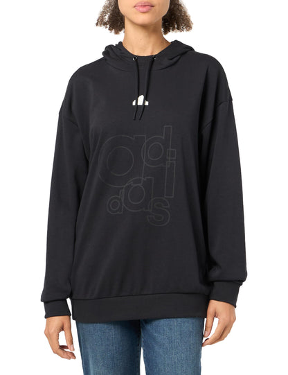 adidas Women's Printed French Terry Hoodie, Black, Largeadidas Women's Printed French Terry Hoodie, Black, Large