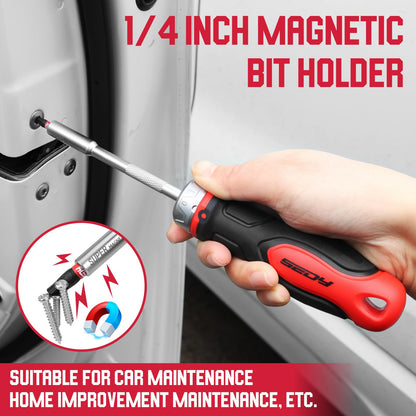 11-Piece Precision Screwdriver Set - Magnetic Mini Screwdrivers for Eyeglasses, Watches, Computers, Laptops, Phones - Phillips, Slotted, Torx, Non-Slip Handle, Portable Storage Bag Included