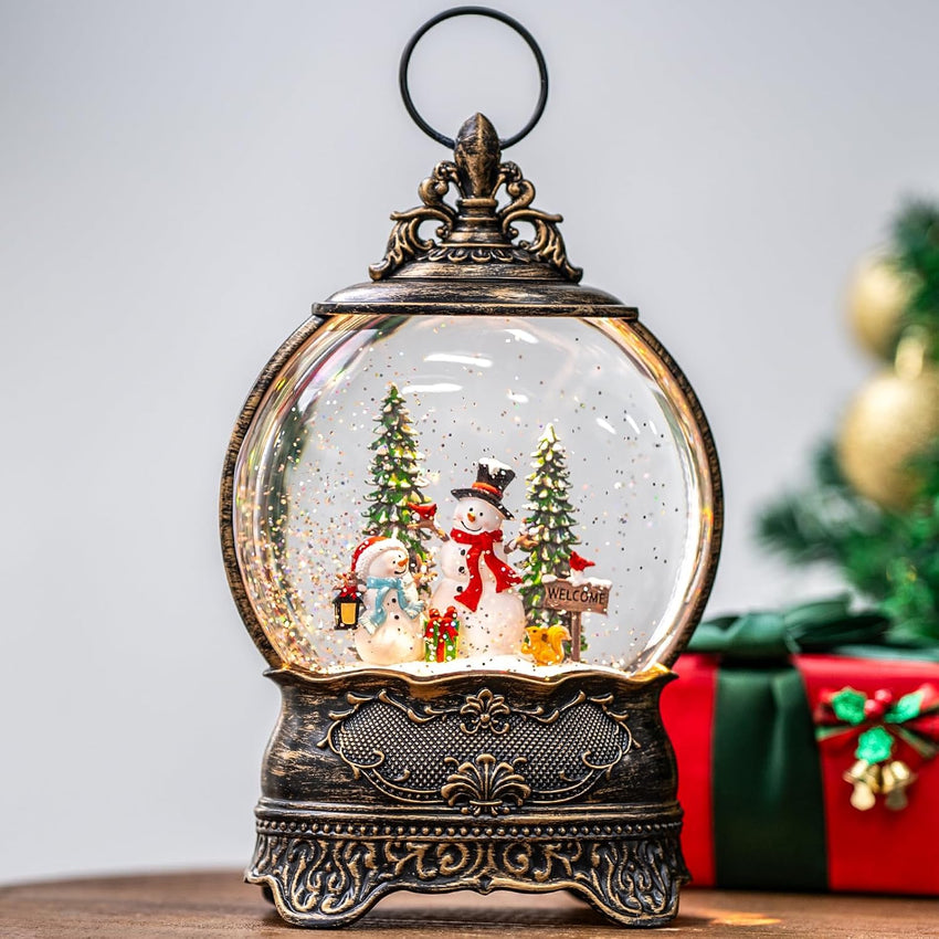 Christmas Snow Globes, Adoration of The Magi Nativity Manger Scene, Silent Night Music Water Lantern, Holiday Decorations Gifts for Family, Children or Friends